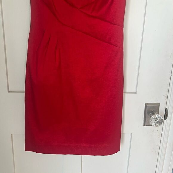 NWT W118 By Walter Baker Women’s Red Sleeveless Alexa Stitched Cocktail Dress M - Picture 5 of 13